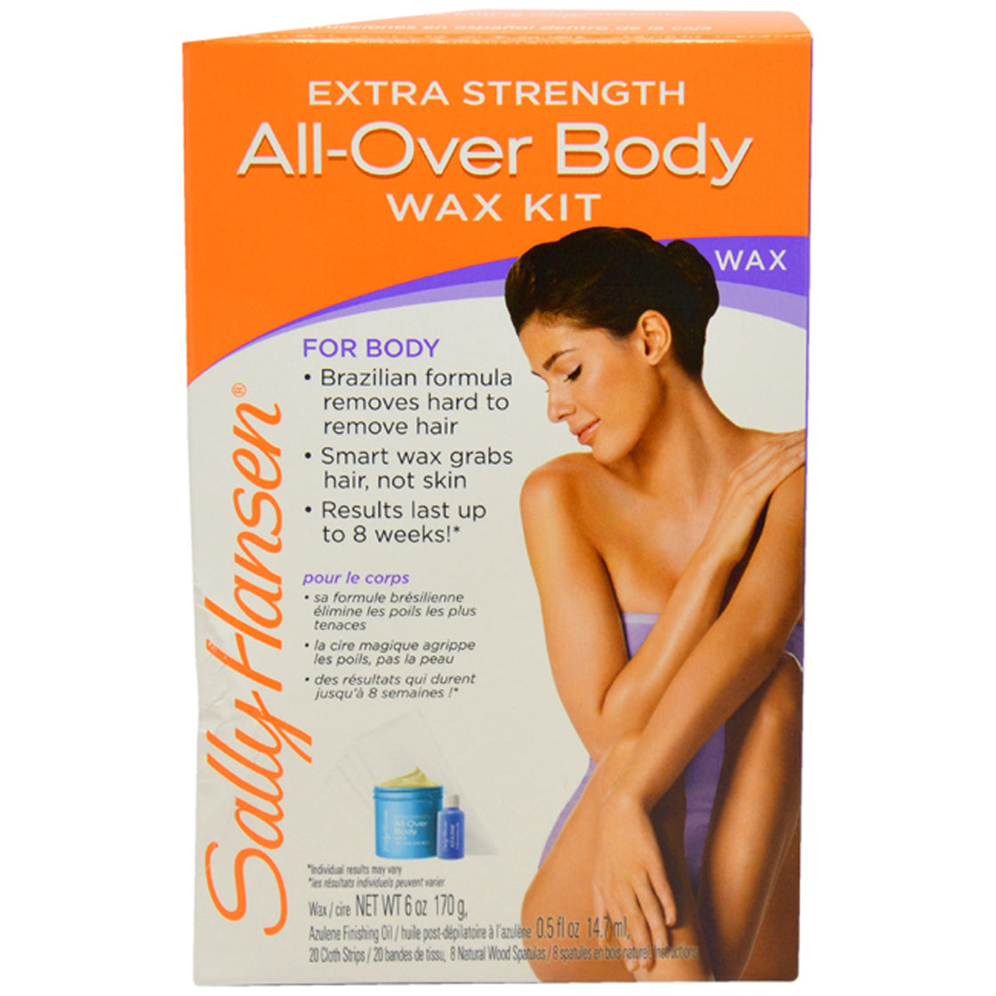 All Over Body Wax Hair Removal Kit by Sally Hansen for Unisex - 1 Pack Hair Removal