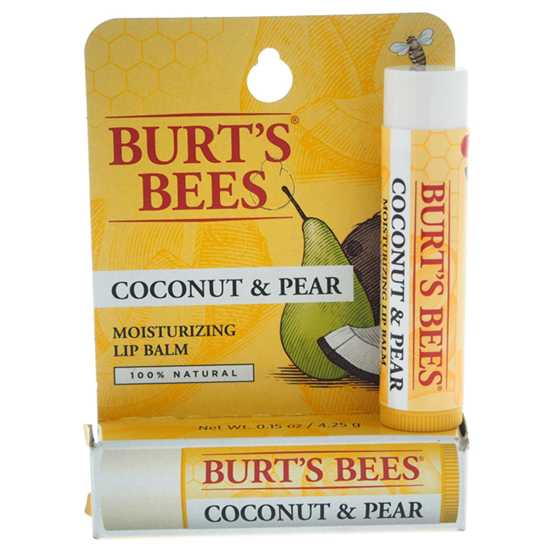 Coconut and Pear Moisturizing Lip Balm Blister by Burts Bees for Unisex - 0.15 oz Lip Balm