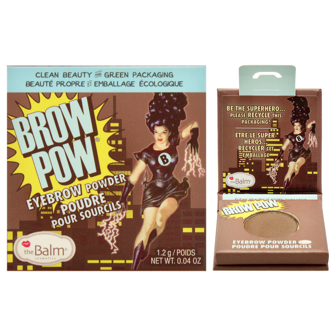 Brow Pow Eyebrow Powder - Dark Brown by the Balm for Women - 0.04 oz Eyebrow