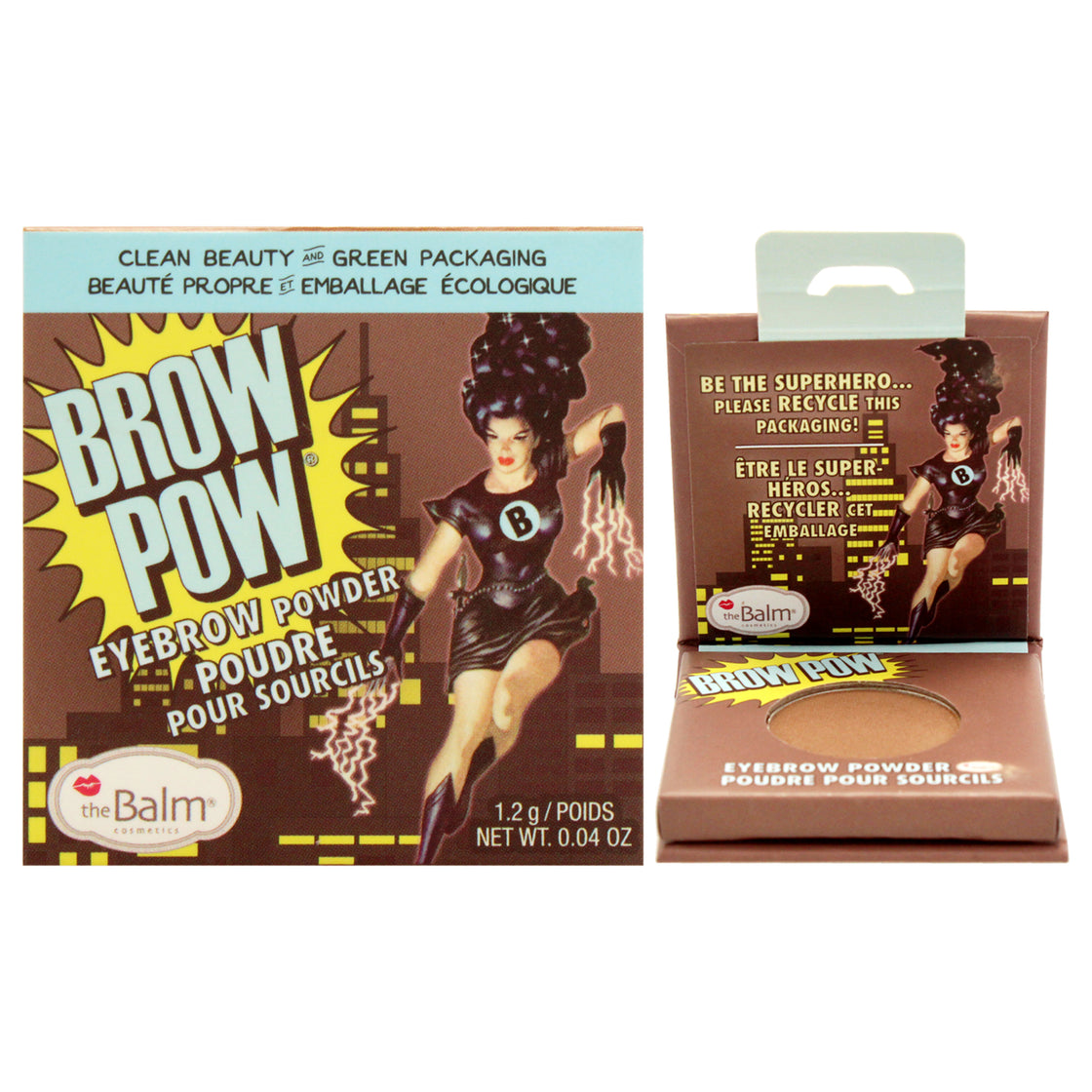 Brow Pow Eyebrow Powder - Light Brown by the Balm for Women - 0.04 oz Eyebrow