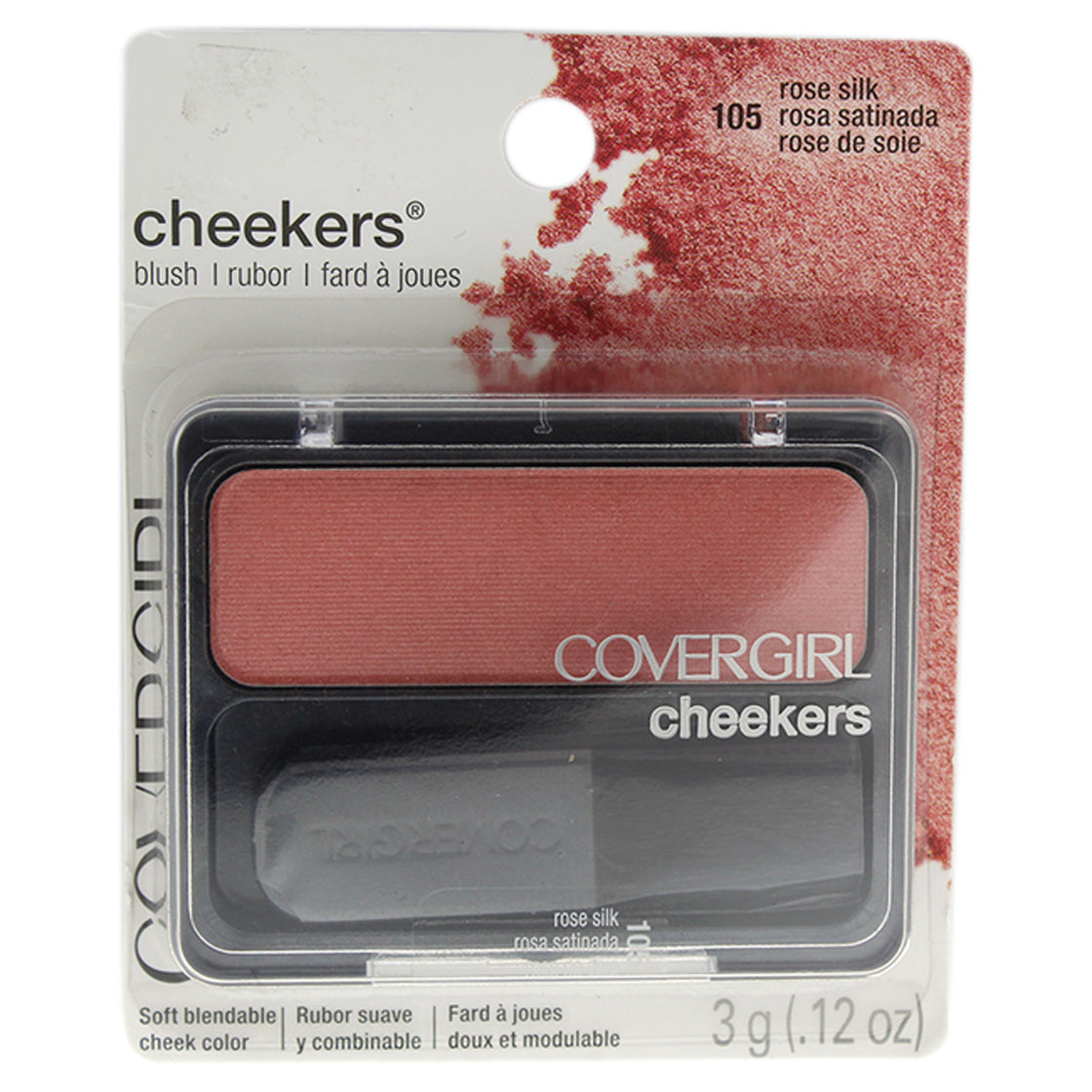 Cheekers Blush - 105 Rose Silk by CoverGirl for Women - 0.12 oz Blush
