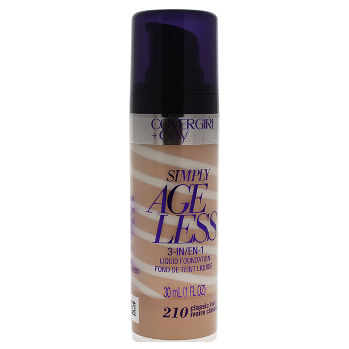 CoverGirl + Olay Simply Ageless3-in-1 Liquid Foundation - # 210 Classic Ivory by CoverGirl for Women - 1 oz Foundation