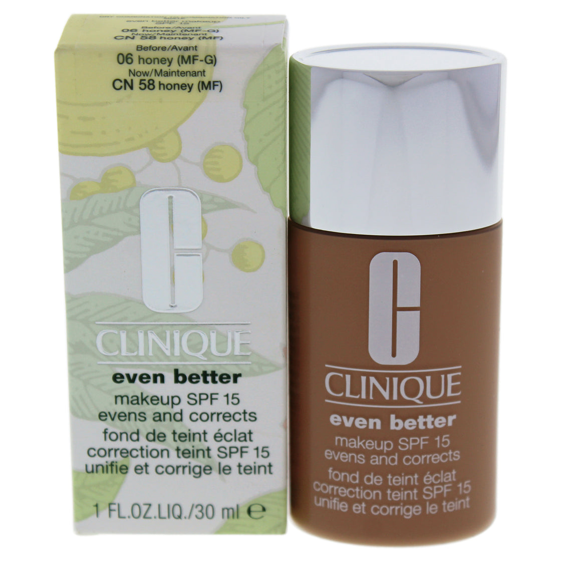 Even Better Makeup SPF 15 - CN 58 Honey (MF) - Dry To Combination Oily Skin by Clinique for Women - 1 oz Foundation