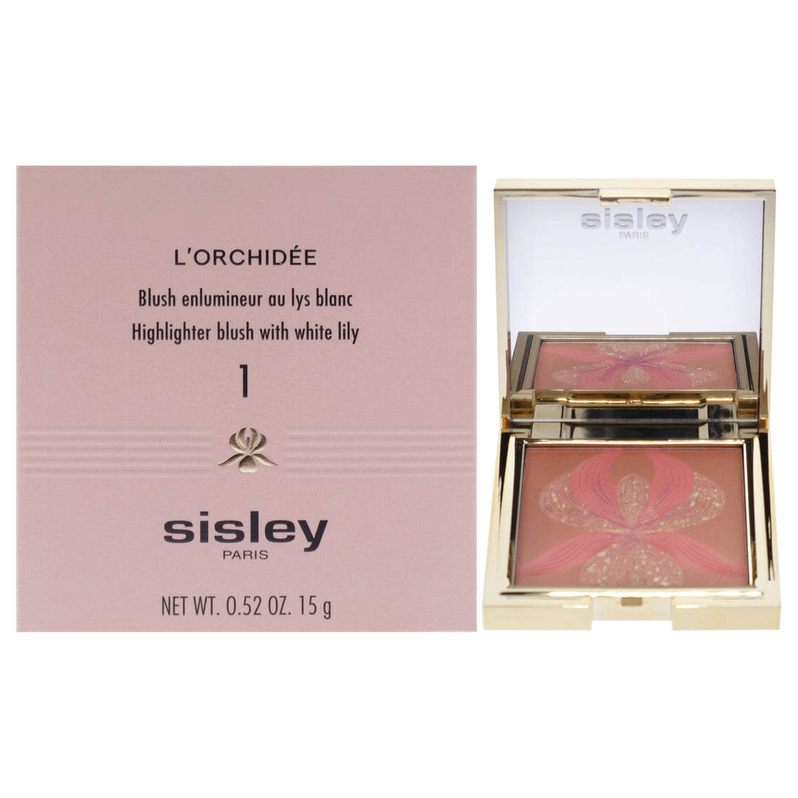 LOrchidee Highlighter Blush With White Lily - 1 Orange by Sisley for Women - 0.52 oz Makeup