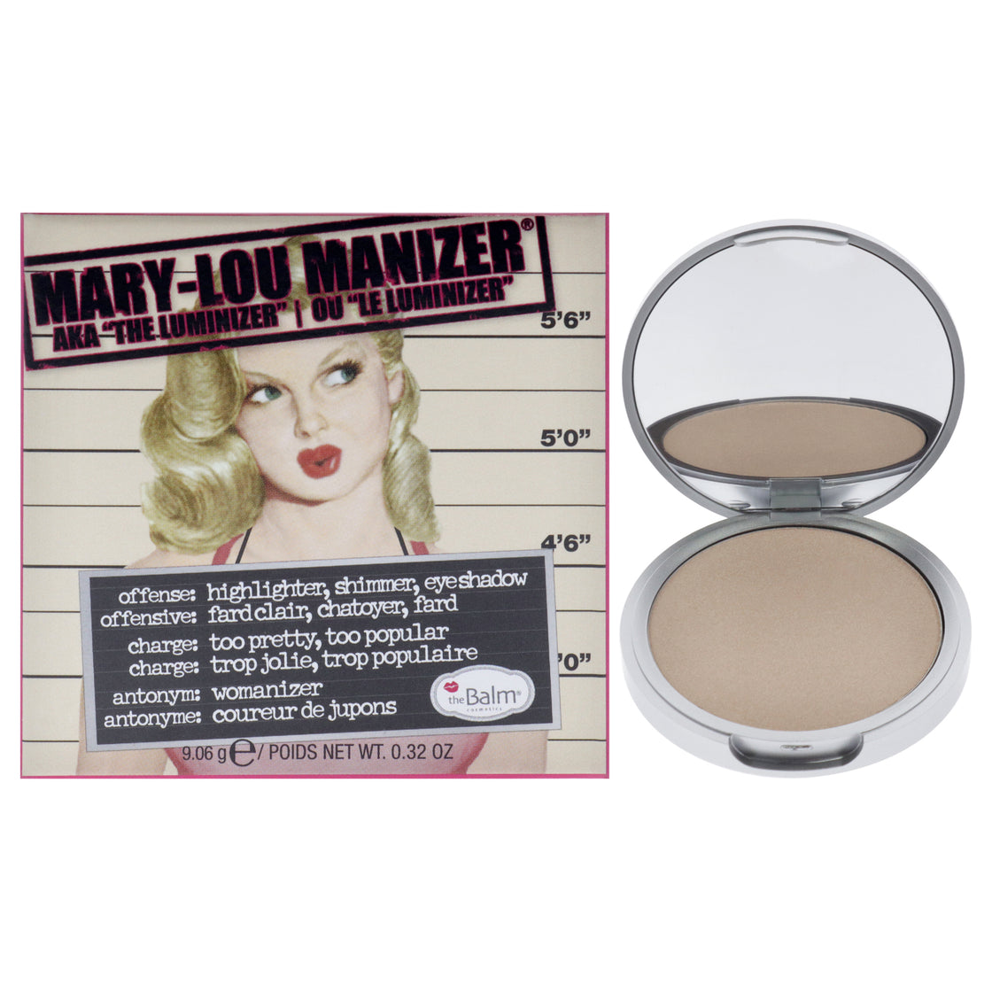 Mary-Lou Manizer by the Balm for Women - 0.32 oz Compact