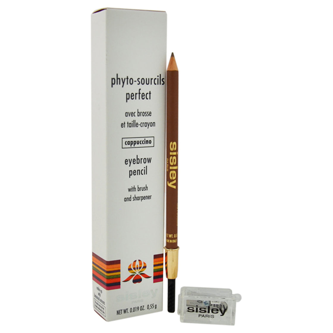 Phyto-Sourcils Perfect Eyebrow Pencil With Brush & Sharpener - Cappuccino by Sisley for Women - 0.019 oz Eyebrow Pencil