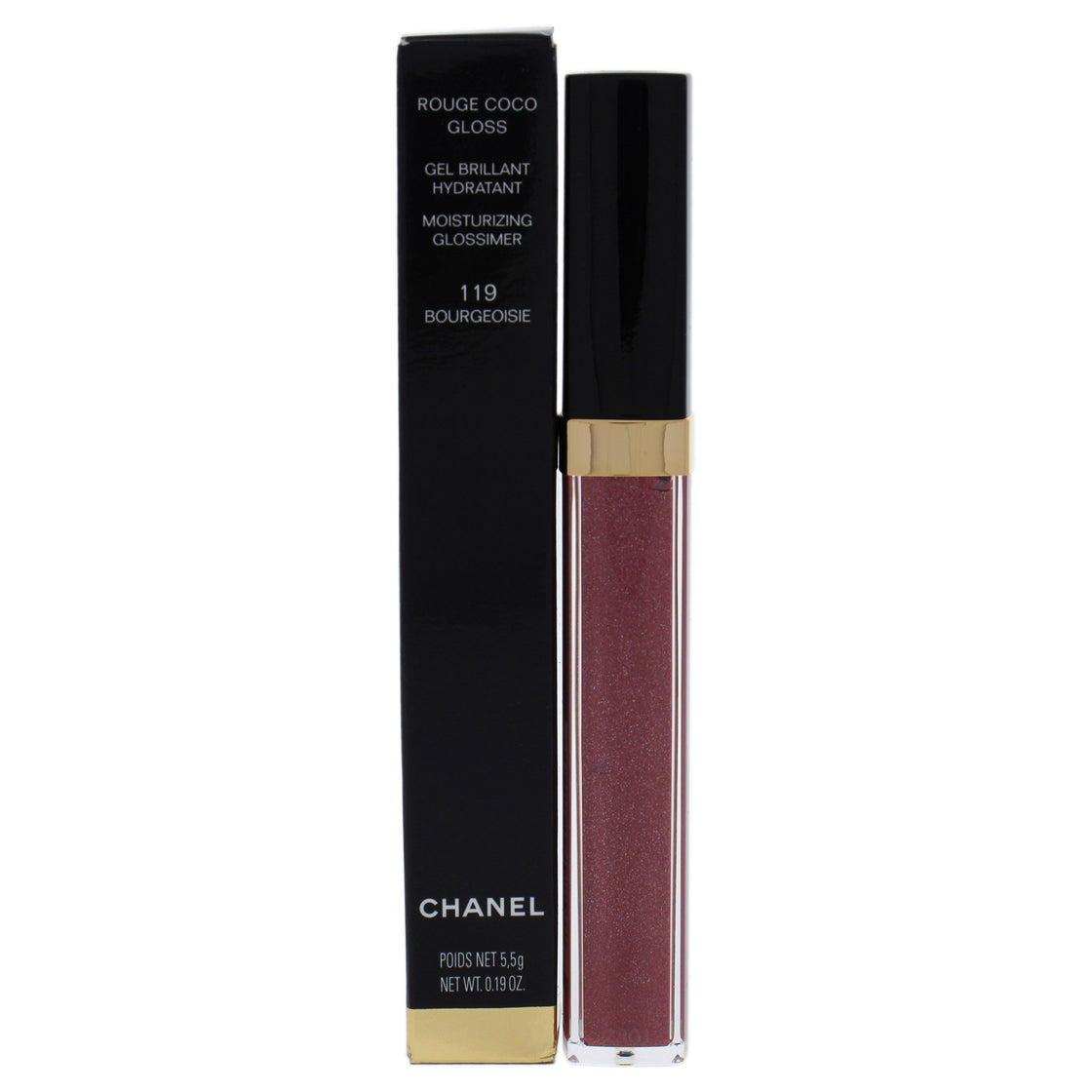 Rouge Coco Gloss Moisturizing Glossimer - 119 Bourgeoisie by Chanel for Women - 0.12 oz Lip Gloss