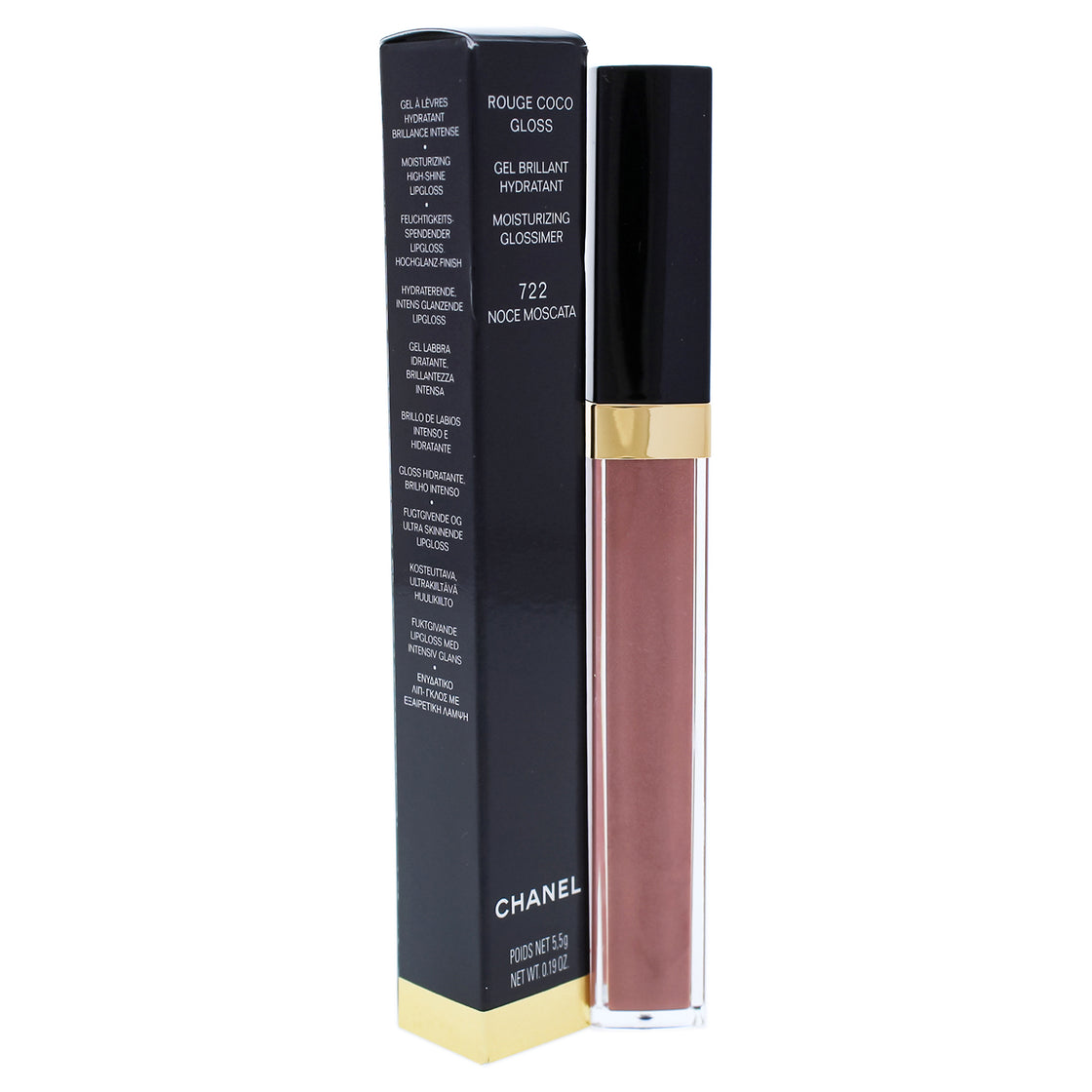 Rouge Coco Gloss Moisturizing Glossimer - 722 Noce Moscata by Chanel for Women - 0.19 oz Lip Gloss