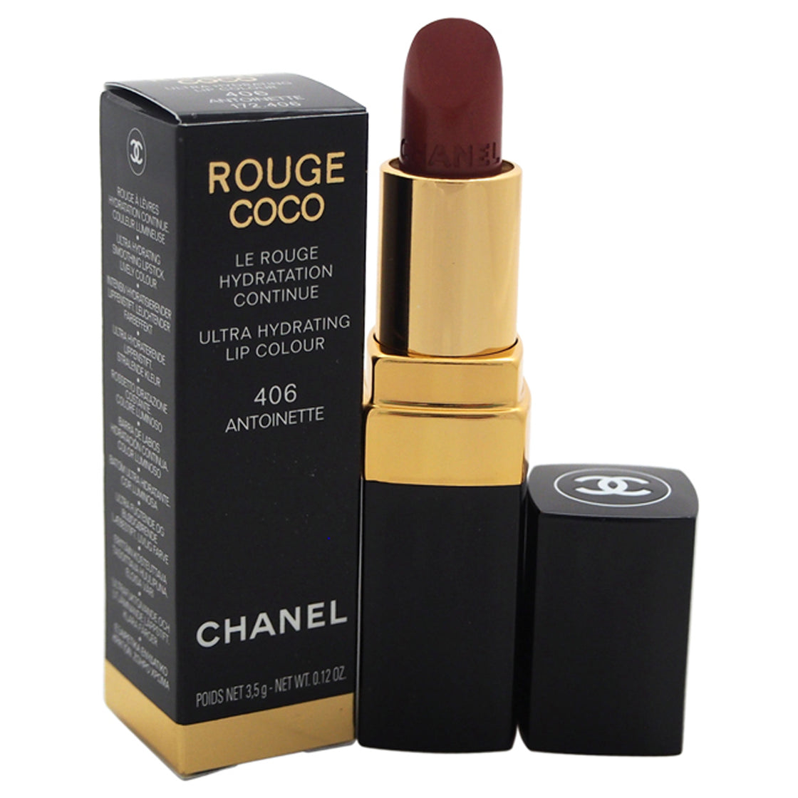 Rouge Coco Shine Hydrating Sheer Lipshine - 406 Antoinette by Chanel for Women - 0.11 oz Lipstick