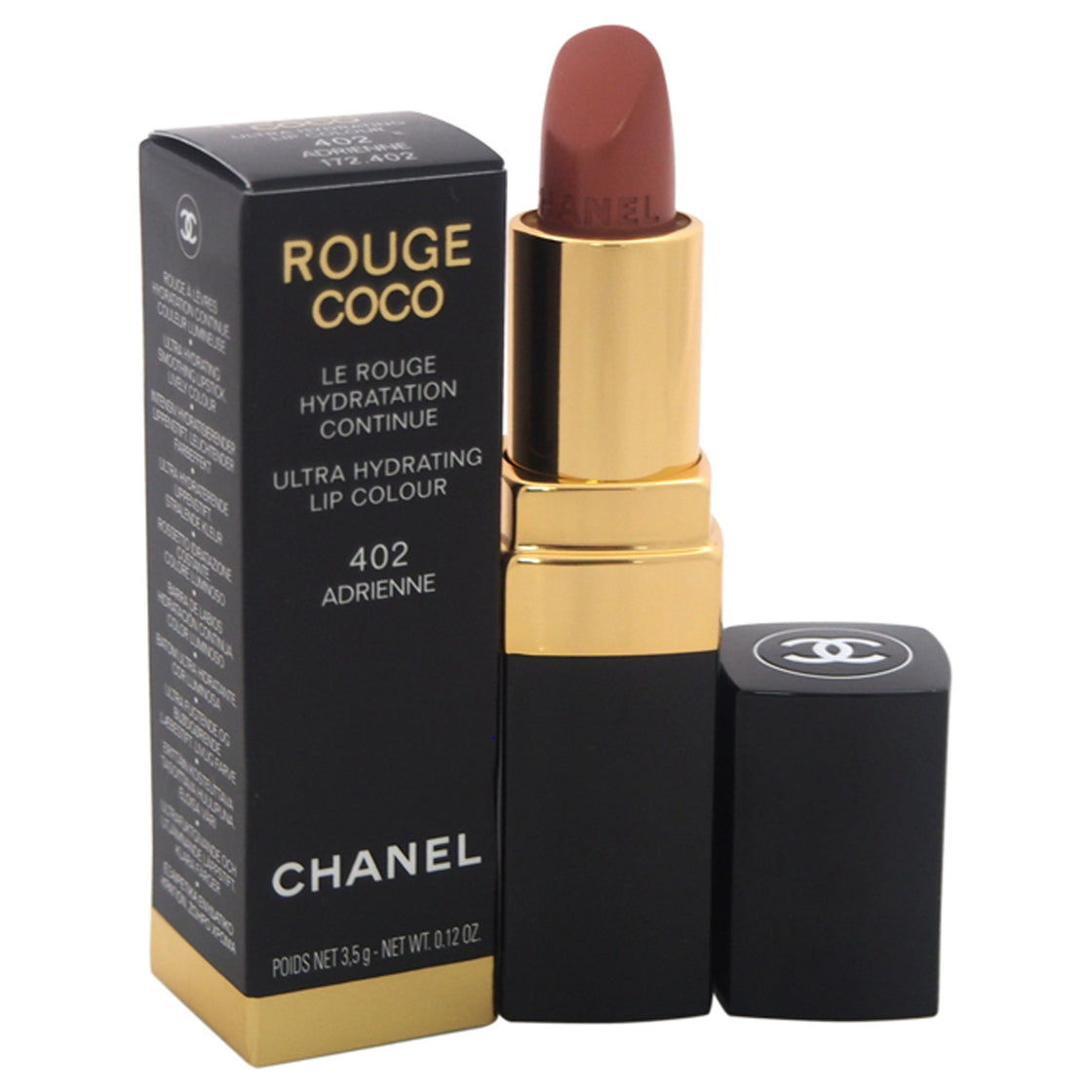 Rouge Coco Ultra Hydrating Lip Colour - 402 Adrienne by Chanel for Women - 0.12 oz Lipstick