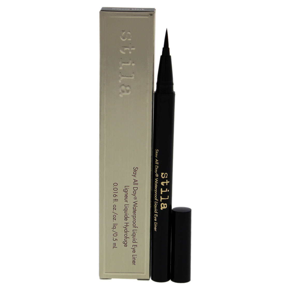 Stay All Day Waterproof Liquid Eye Liner - Intense Black by Stila for Women - 0.016 oz Eyeliner