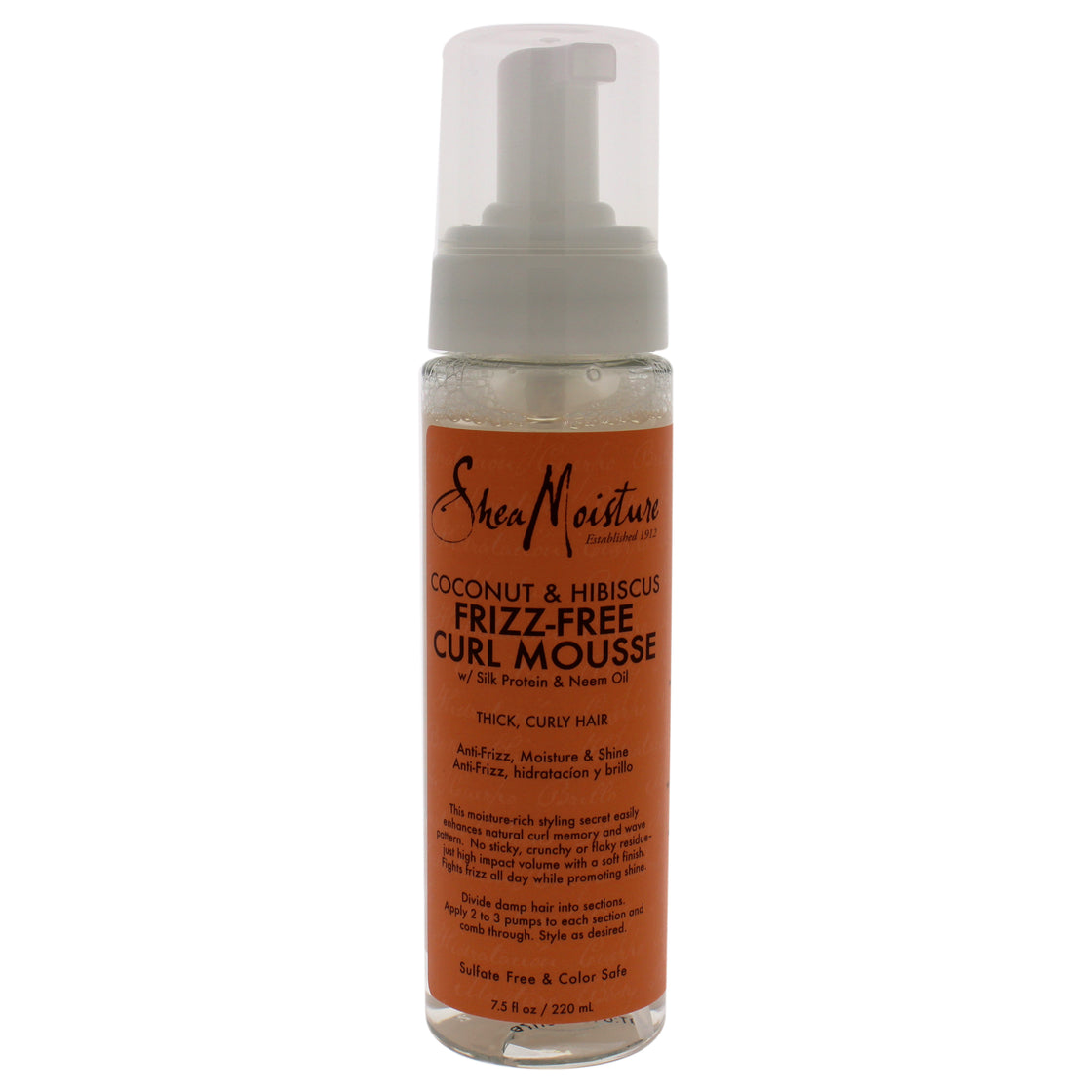 Coconut and Hibiscus Frizz-Free Curl Mousse by Shea Moisture for Unisex - 7.5 oz Mousse