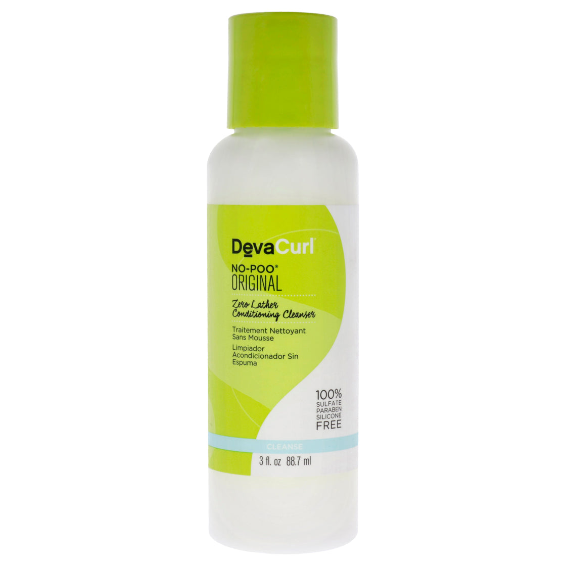 DevaCurl No-Poo Zero Lather Conditioning Cleanser by DevaCurl for Unisex - 3 oz Cleanser