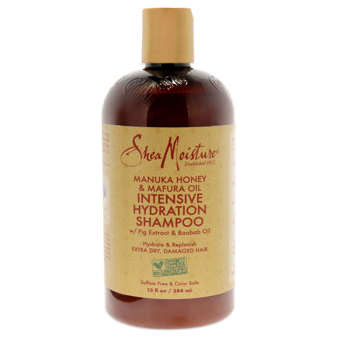 Manuka Honey & Mafura Oil Intensive Hydration Shampoo by Shea Moisture for Unisex - 13 oz Shampoo