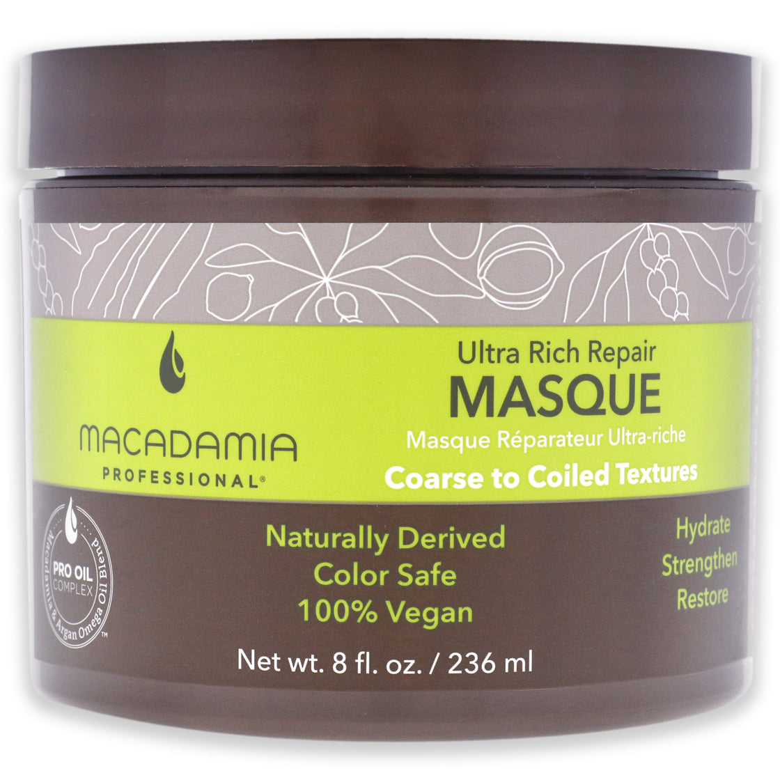 Ultra Rich Repair Masque by Macadamia Oil for Unisex - 8 oz Masque