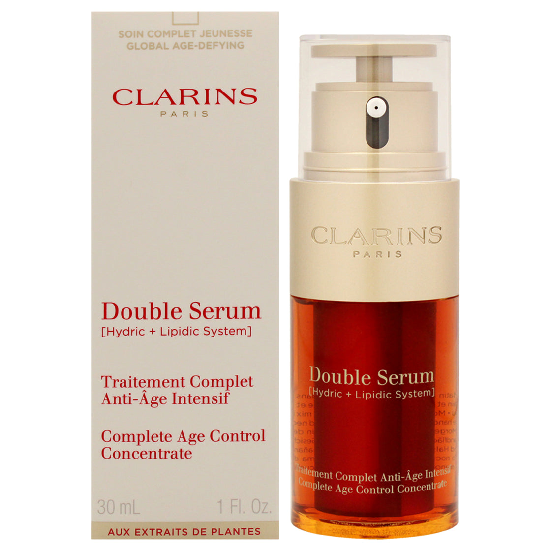 Double Serum Complete Age Control Concentrate by Clarins for Unisex - 1 oz Serum