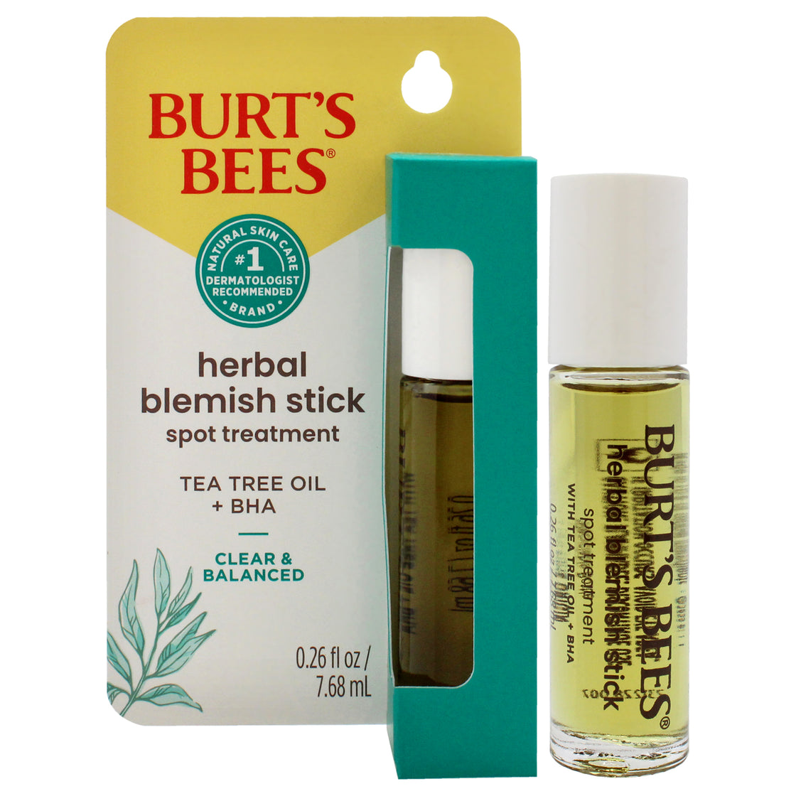 Herbal Blemish Stick by Burts Bees for Unisex - 0.26 oz Treatment