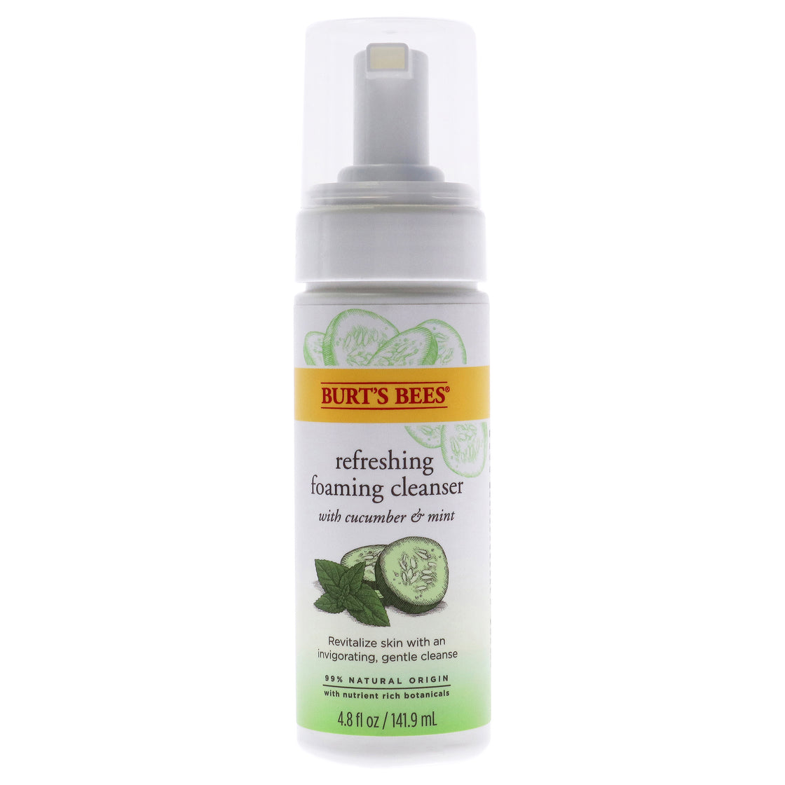 Refreshing Foaming Cleanser - Cucumber-Mint by Burts Bees for Unisex - 4.8 oz Cleanser