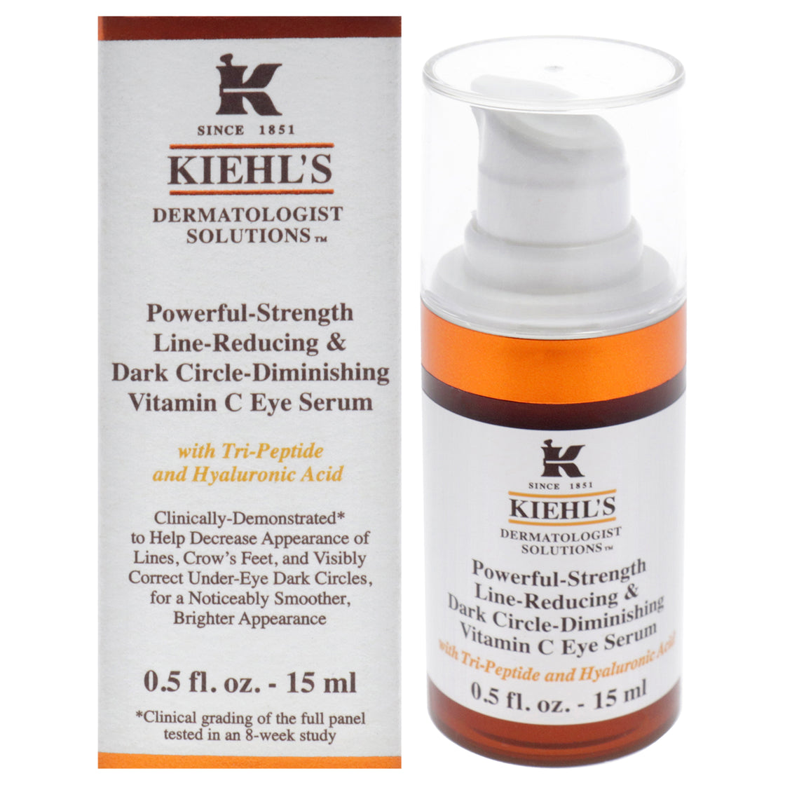 Powerful-Strength Line-Reducing and Dark Circle-Diminishing Vitamin C Eye Serum by Kiehls for Women - 0.5 oz Serum