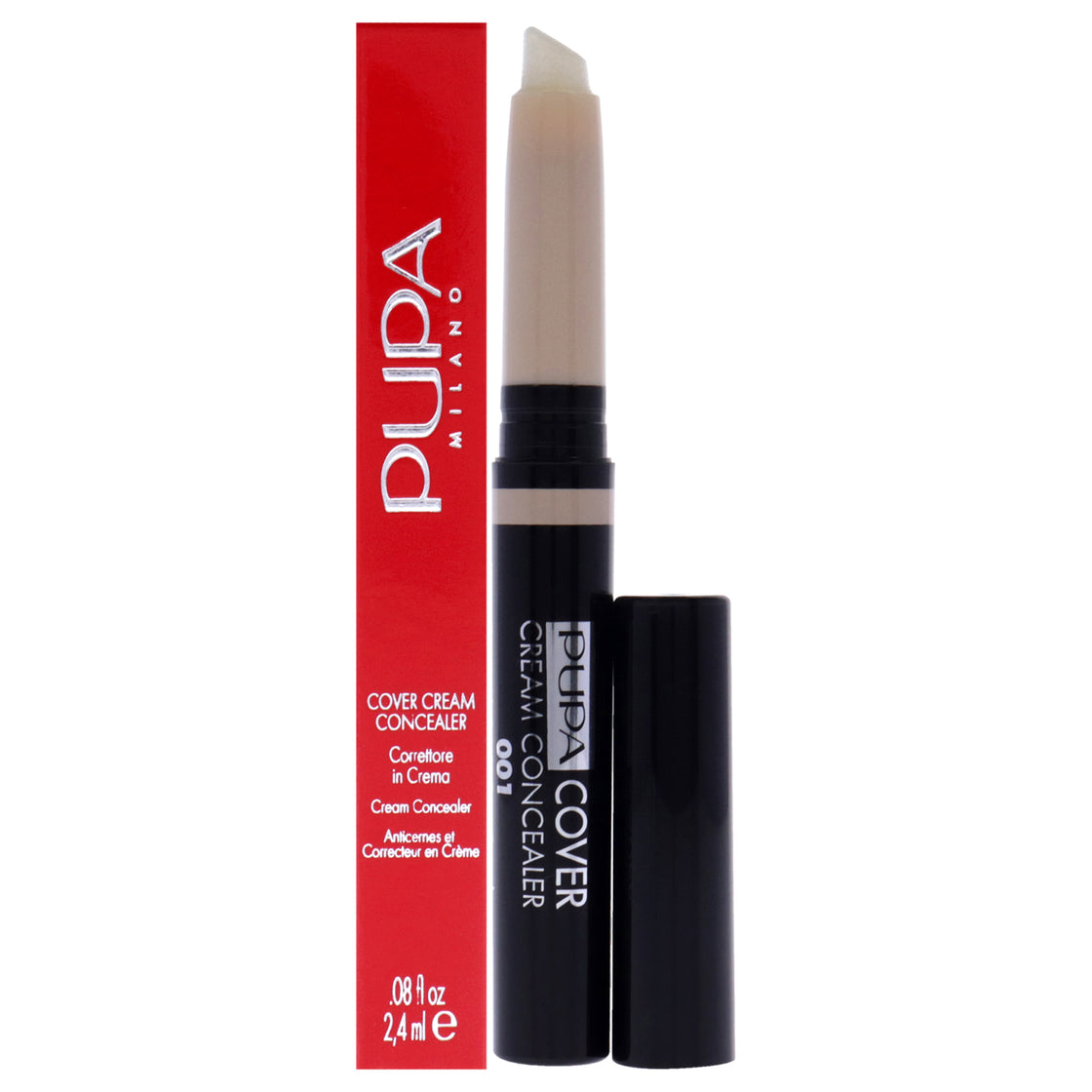 Cover Cream Concealer - 001 Light Beige by Pupa Milano for Women - 0.08 oz Concealer