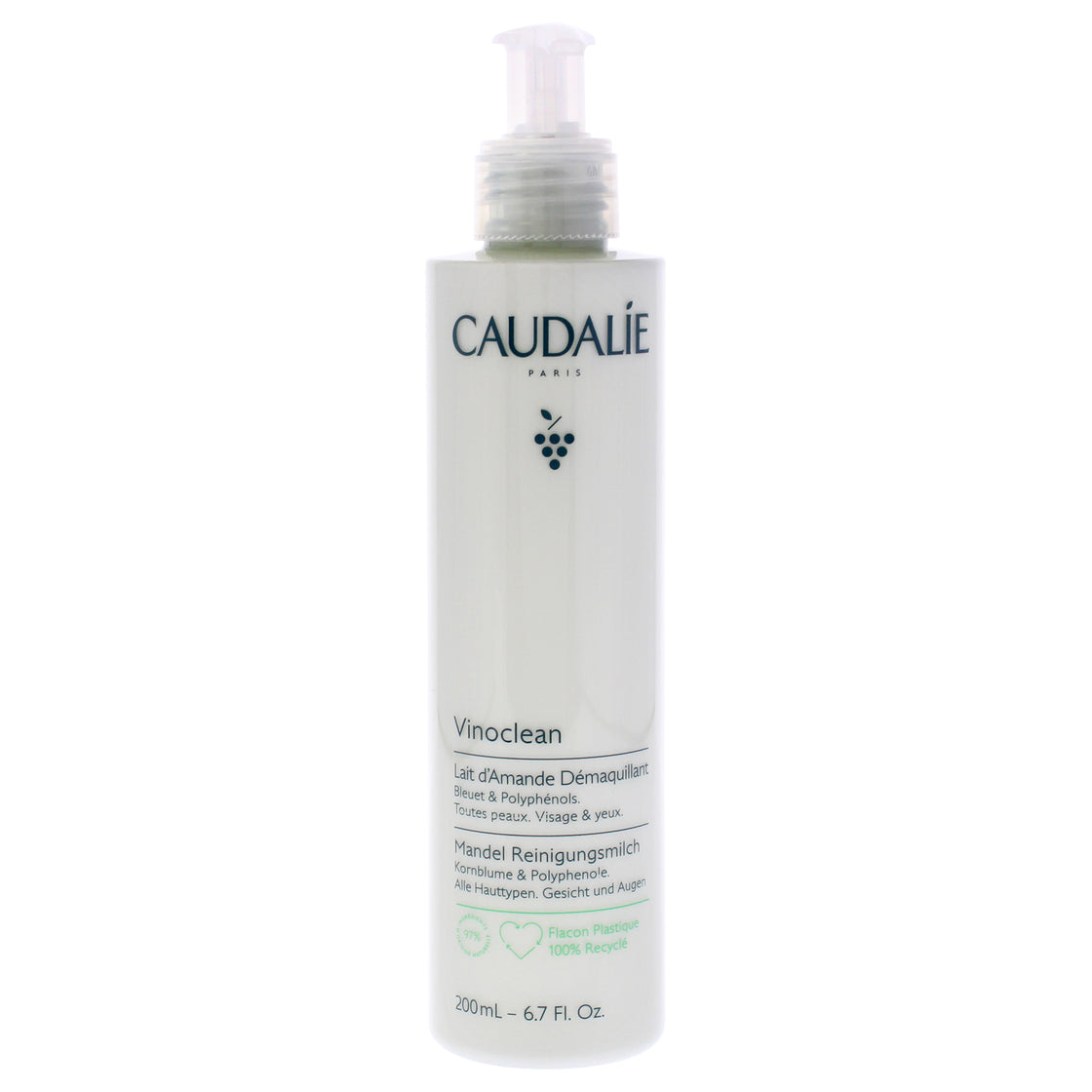 Gentle Cleansing Almond Milk by Caudalie for Women - 6.7 oz Cleanser