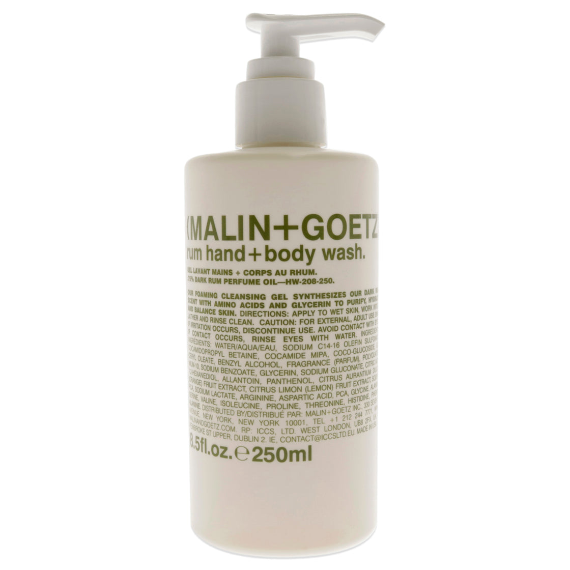 Rum Hand and Body Wash by Malin + Goetz for Unisex - 8.5 oz Body Wash