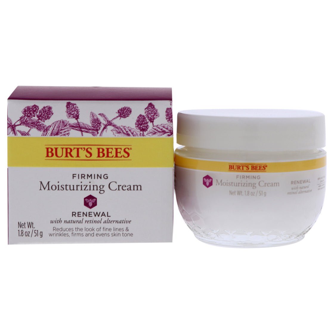 Renewal Firming Moisturizing Cream by Burts Bees for Women - 1.8 oz Cream