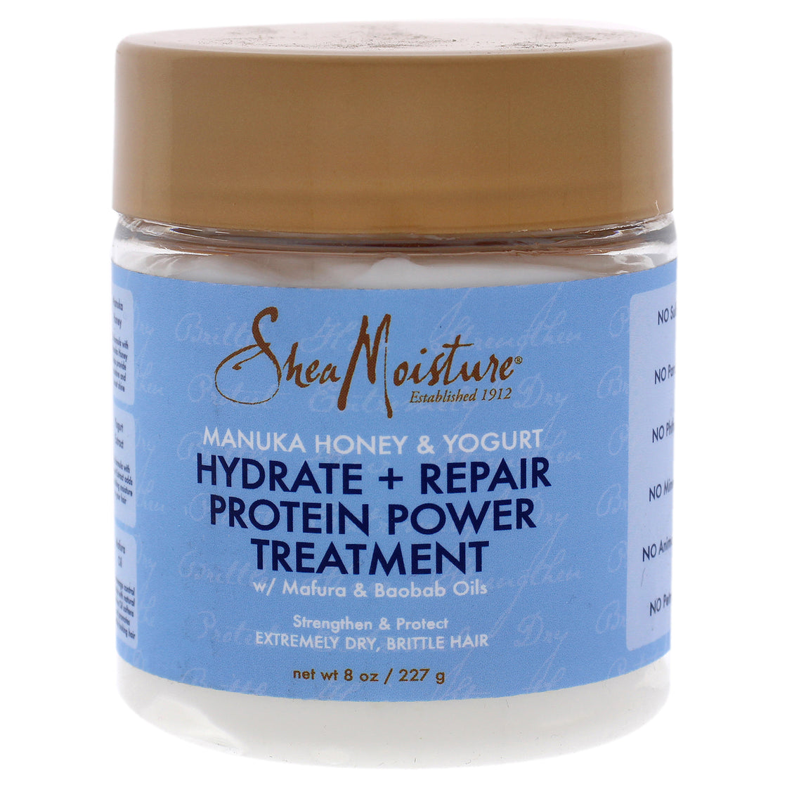 Manuka Honey and Yogurt Hydrate Plus Repair Protein Power Treatment by Shea Moisture for Unisex - 8 oz Treatment