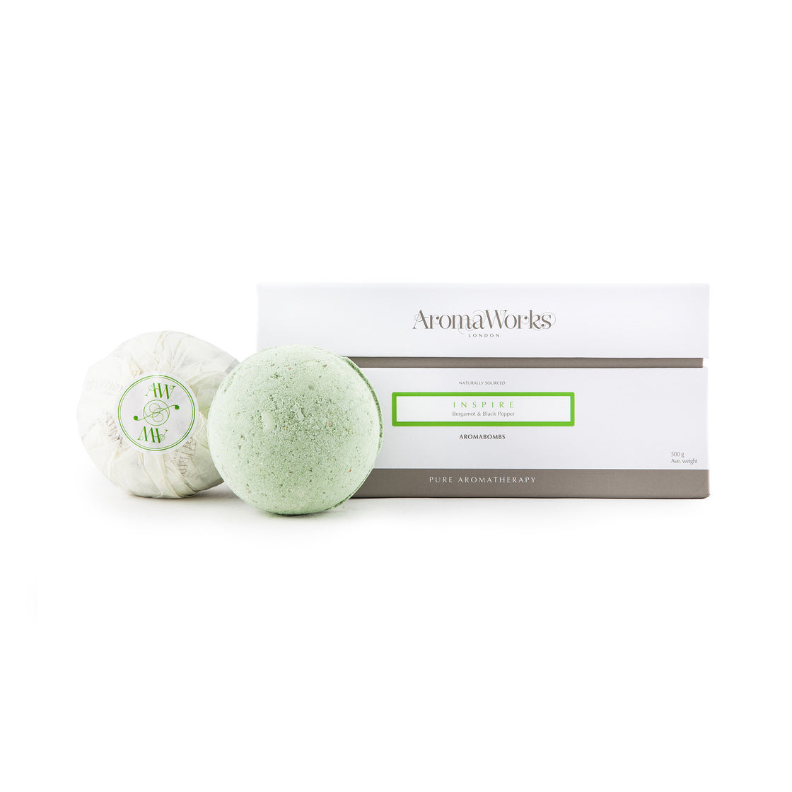 Inspire AromaBomb Duo by Aromaworks for Unisex - 2 x 8.81 oz Bath Bomb