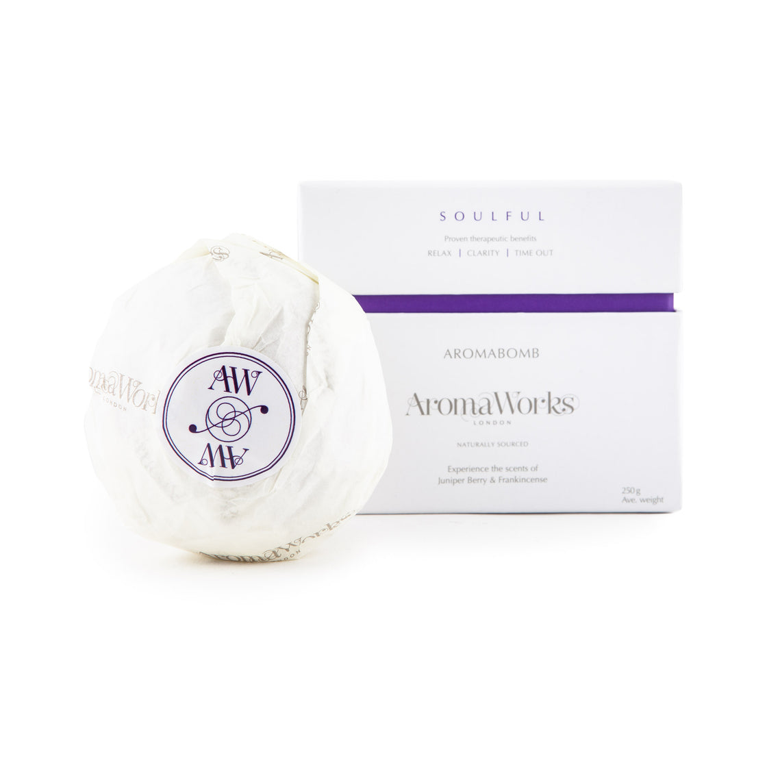 Soulful AromaBomb Single by Aromaworks for Unisex - 8.81 oz Bath Bomb