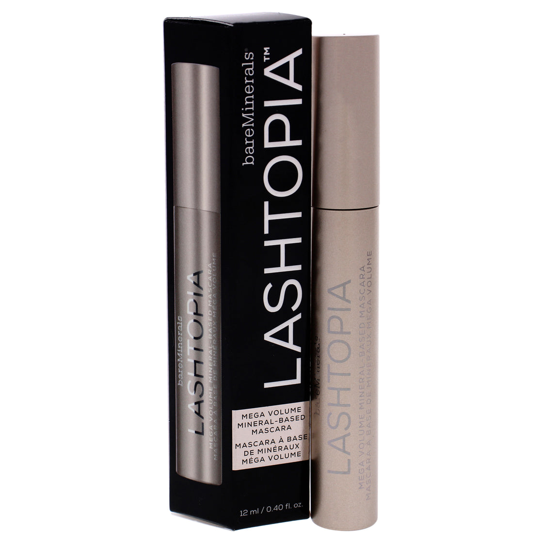 Lashtopia Mega Volume Mineral Based Mascara - Ultimate Black by bareMinerals for Women - 0.4 oz Mascara