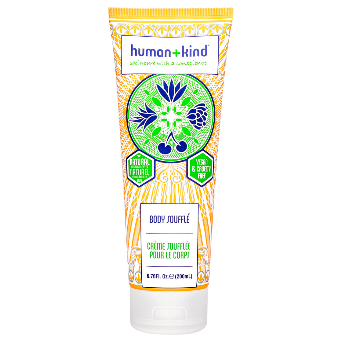 Body Souffle Cream - Tube by Human+kind for Unisex - 6.76 oz Cream