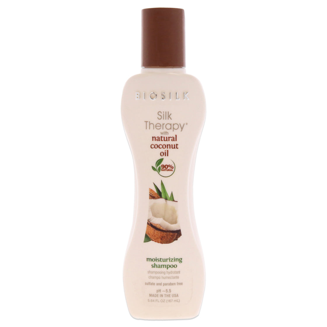 Silk Therapy with Organic Coconut Oil Moisturizing Shampoo by Biosilk for Unisex - 5.64 oz Shampoo