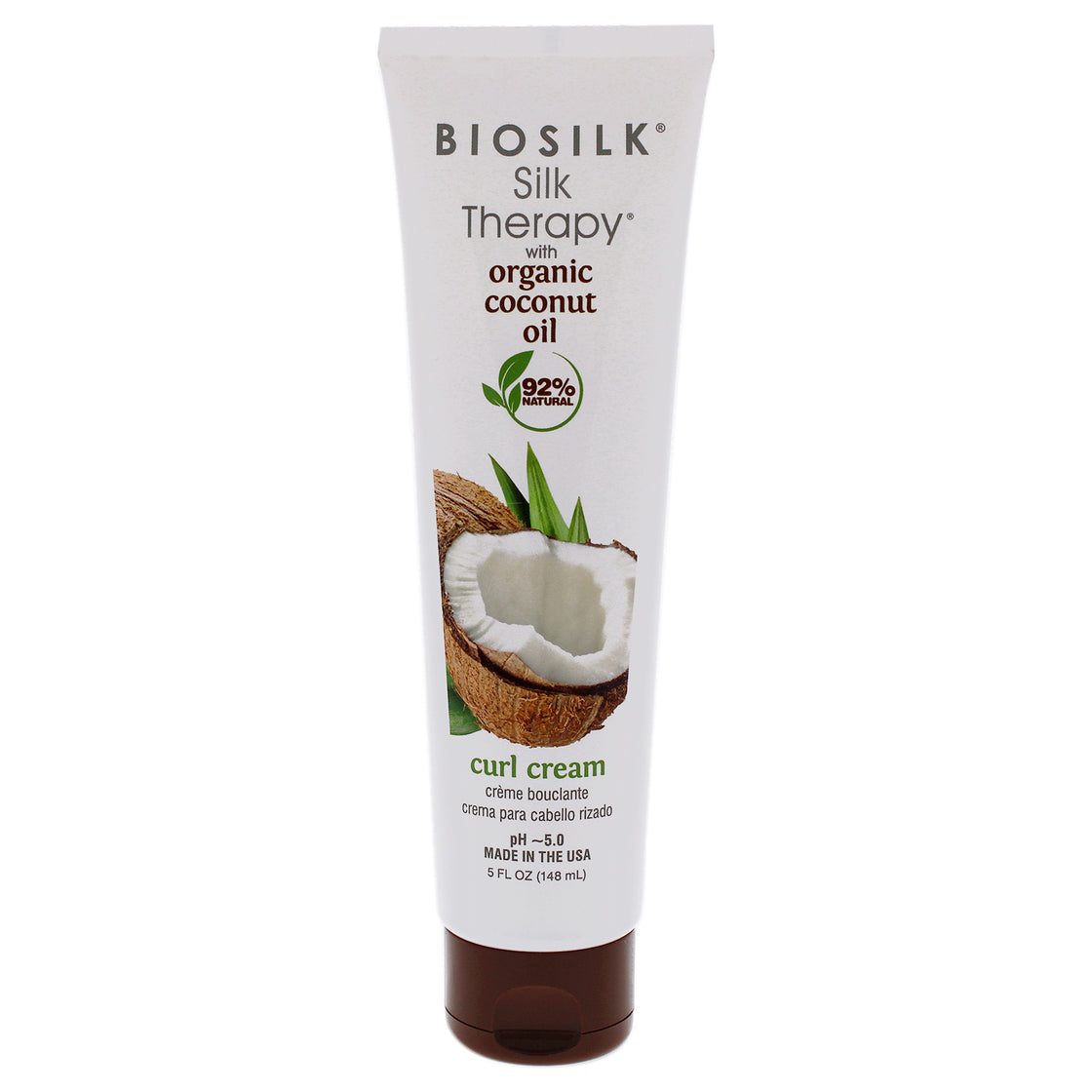 Silk Therapy with Organic Coconut Oil Curl Cream by Biosilk for Unisex - 5 oz Cream