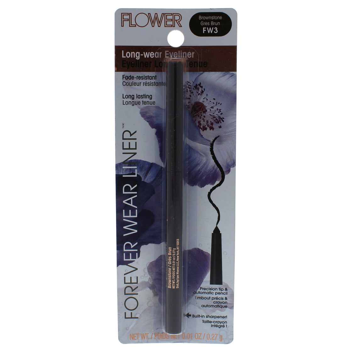 Forever Wear Liner Long-Wear Eyeliner - FW3 Brownstone by Flower Beauty for Women - 0.01 oz Eyeliner