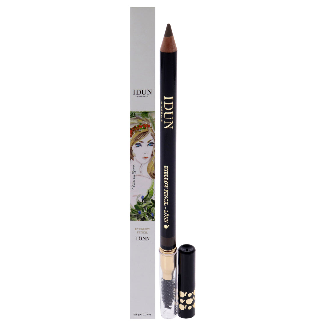 Eyebrow Pencil - 202 Lonn by Idun Minerals for Women - 0.03 oz Eyebrow