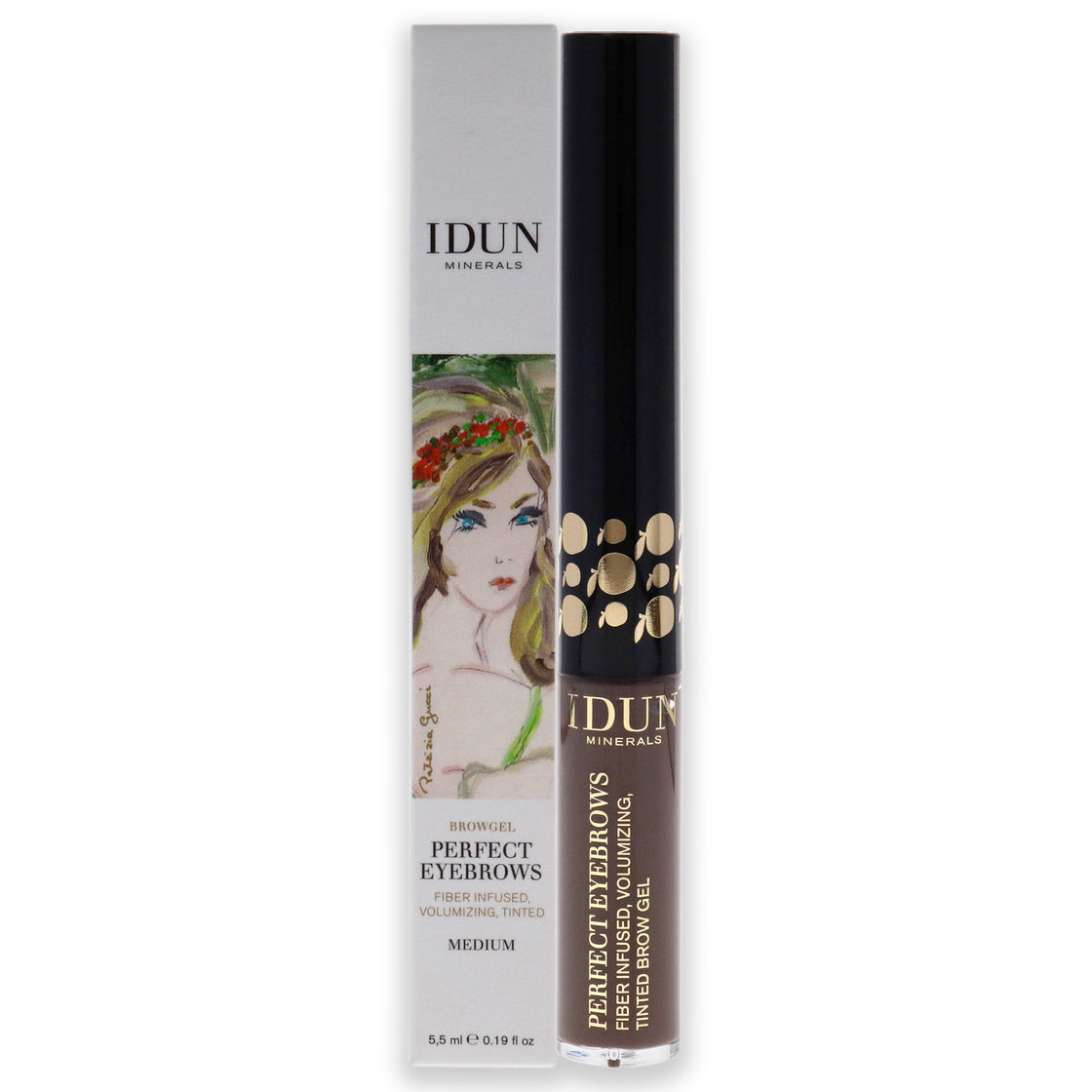 Perfect Eyebrows Gel - 302 Medium by Idun Minerals for Women - 0.19 oz Eyebrow