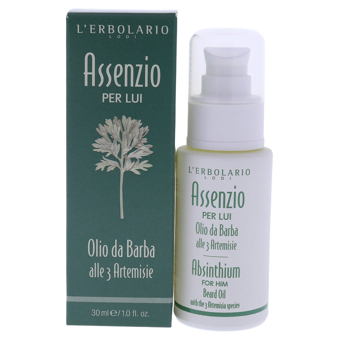 Beard Oil - Absinthium by LErbolario for Men - 1 oz Oil