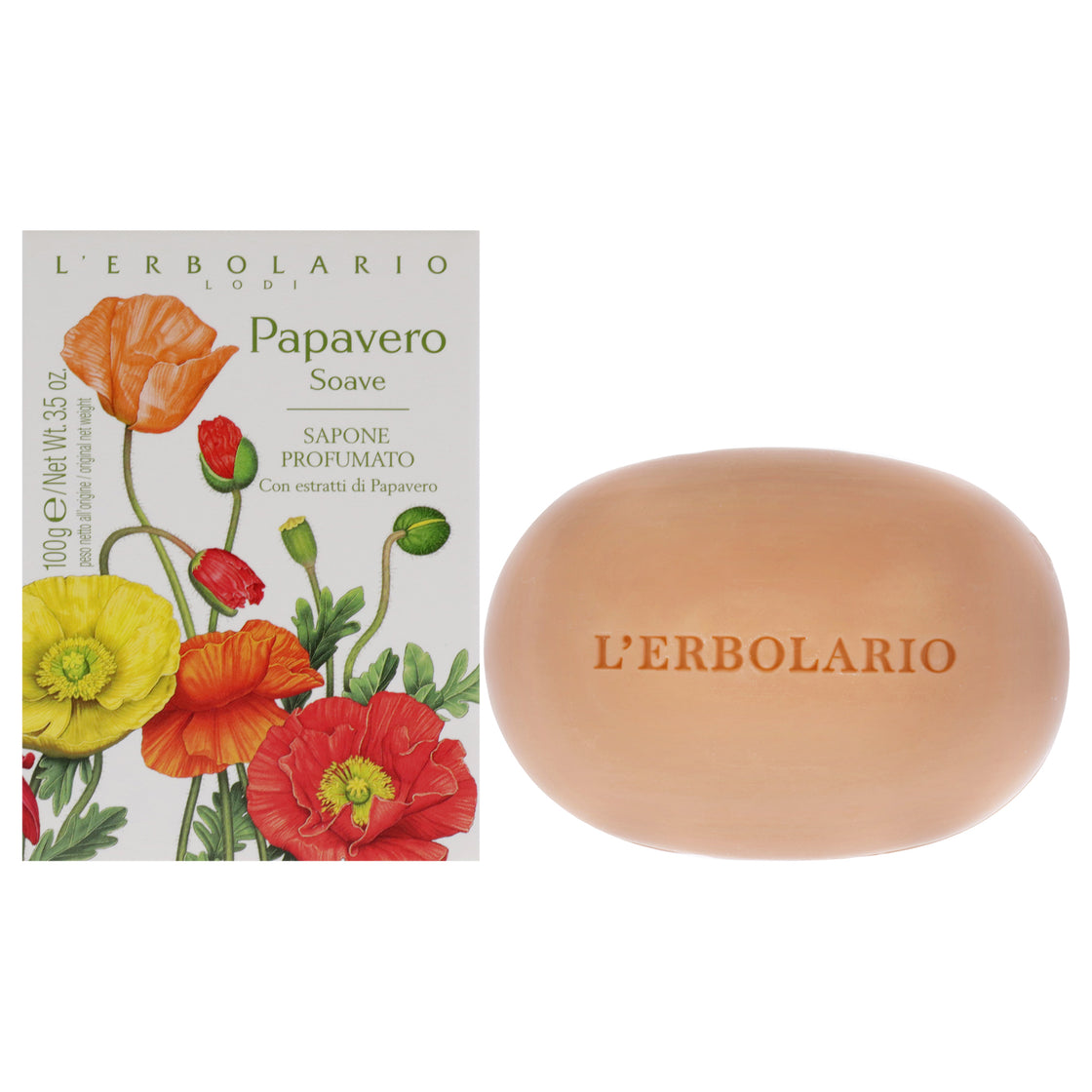 Sweet Poppy Perfumed Soap by LErbolario for Unisex - 3.5 oz Soap