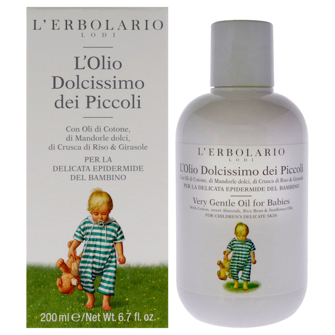 Very Gentle Oil for Babies by LErbolario for Kids - 6.7 oz Oil