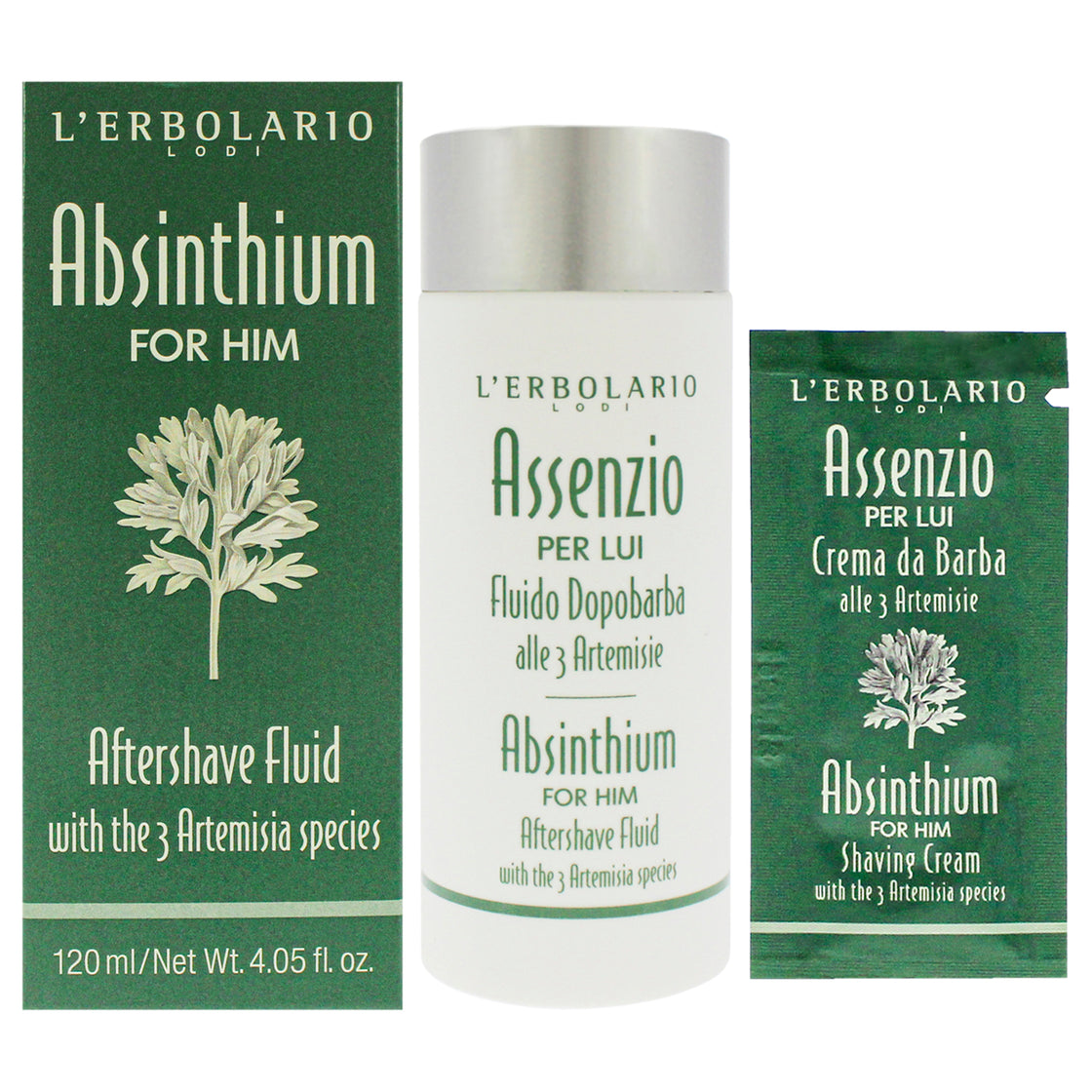 After Shave Fluid - Absinthium by LErbolario for Men - 4.05 oz After Shave