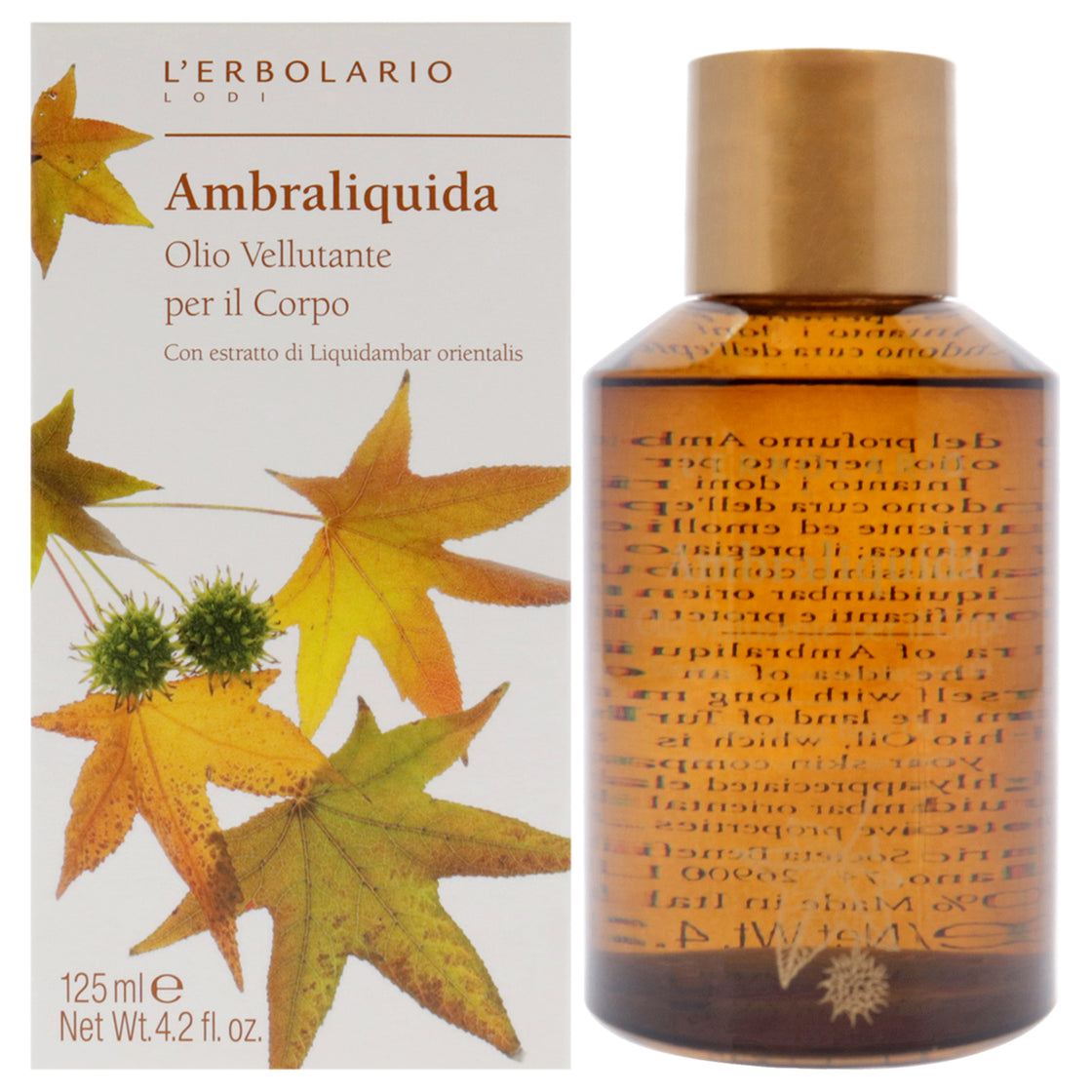 Smoothing Body Oil - Ambraliquida by LErbolario for Unisex - 4.2 oz Oil