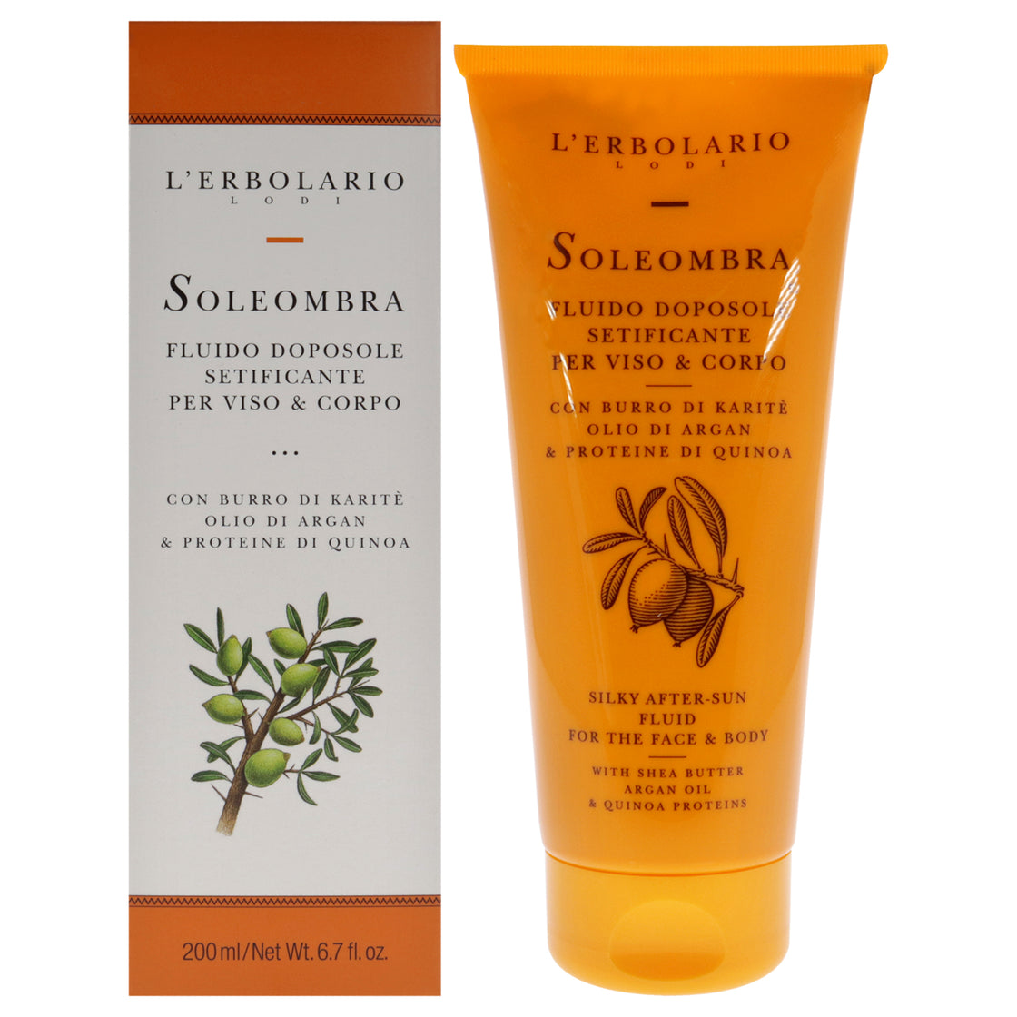 Soleombra Silky After-Sun Fluid by LErbolario for Unisex - 6.7 oz Fluid