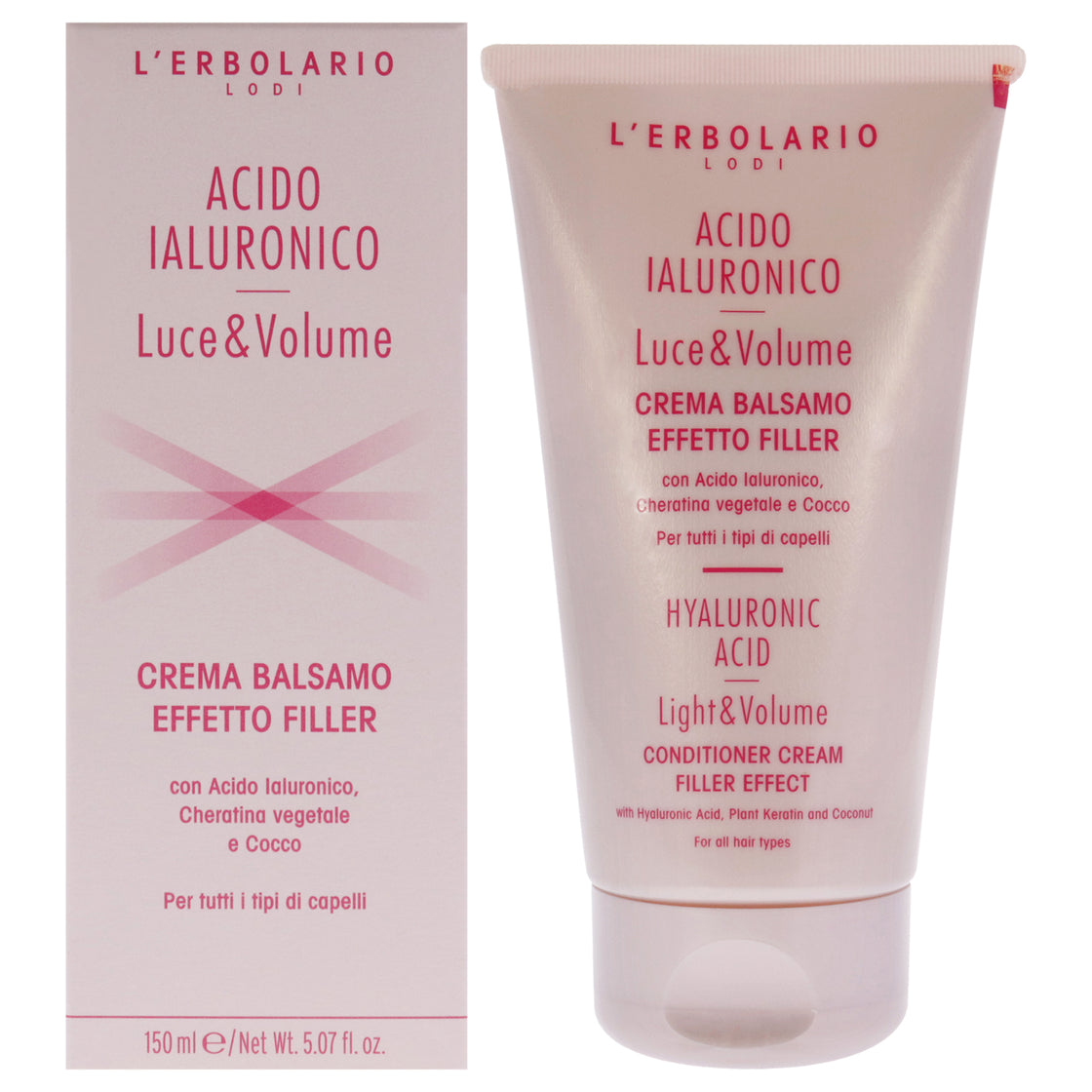 Hyaluronic Acid Light and Volume Conditioner Cream by LErbolario for Unisex - 5.07 oz Conditioner