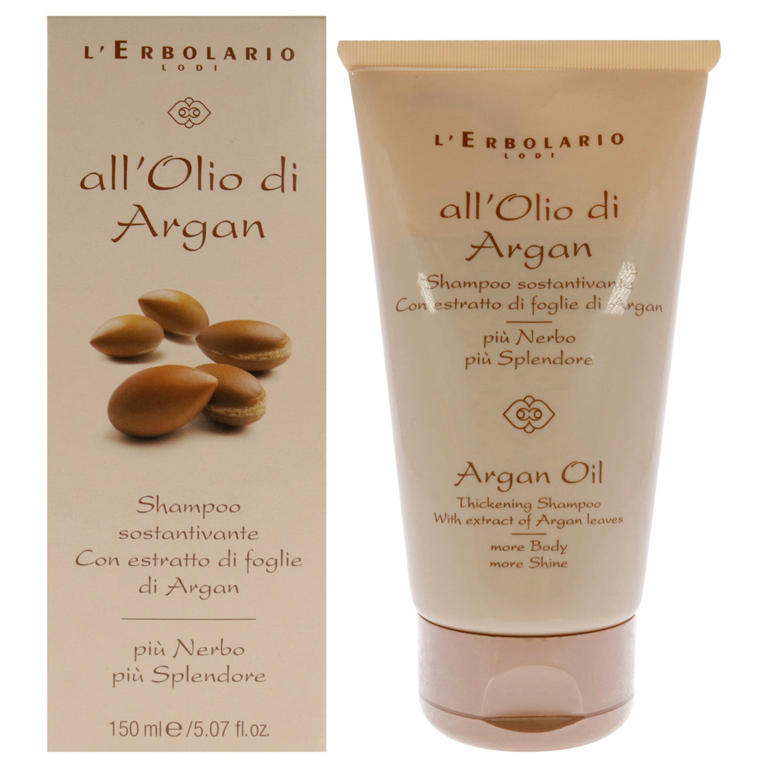 Argan Oil Thickening Shampoo by LErbolario for Unisex - 5.07 oz Shampoo