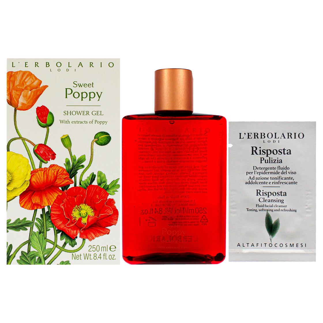 Sweet Poppy Shower Gel by LErbolario for Women - 8.4 oz Shower Gel