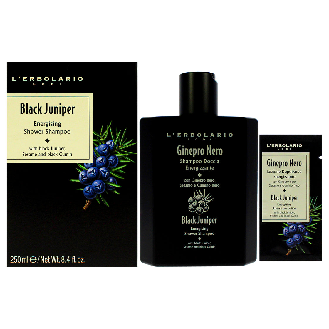 Energising Shower Shampoo - Black Juniper by LErbolario for Unisex - 8.4 oz Shampoo