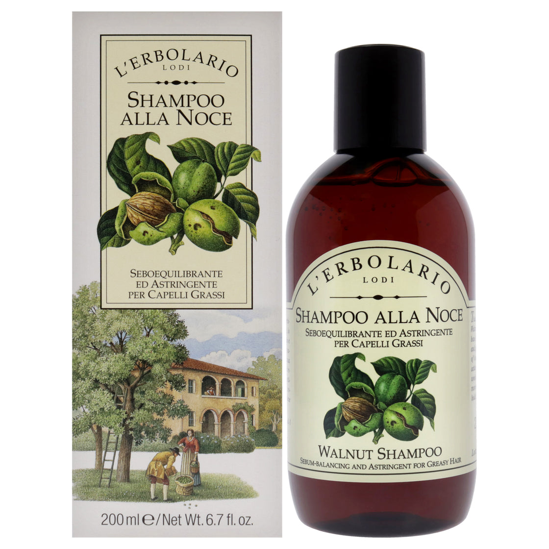 Shampoo - Walnut by LErbolario for Unisex - 6.7 oz Shampoo