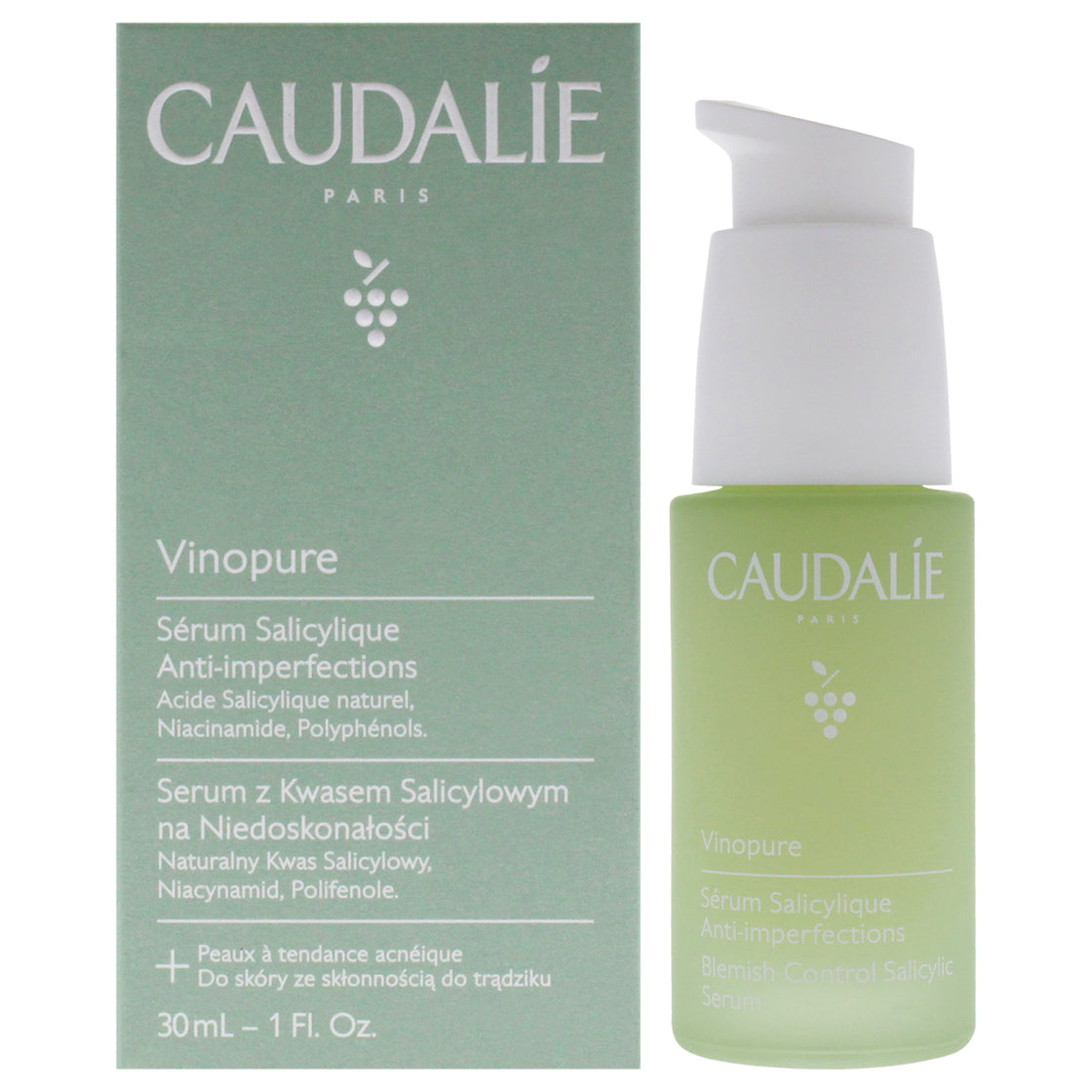 Vinopure Blemish Control Salicylic Serum Serum by Caudalie for Unisex - 1 oz Serum