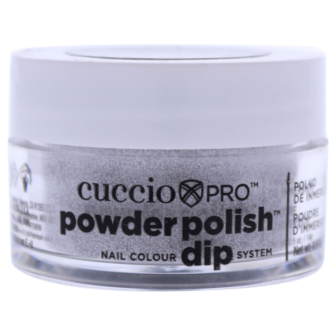 Pro Powder Polish Nail Colour Dip System - Silver with Silver Glitter by Cuccio Colour for Women - 0.5 oz Nail Powder